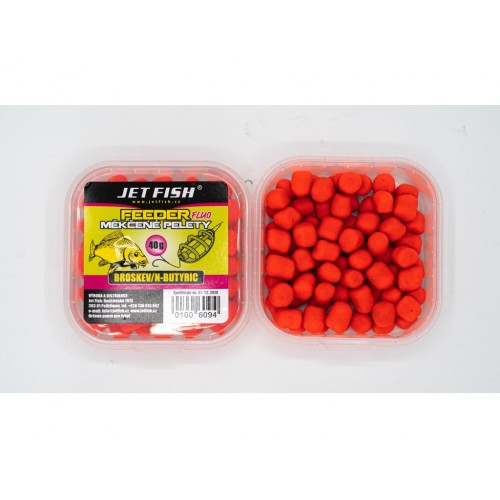 Levně Jet fish fluo měkčené pelety 40 g - broskev butyric