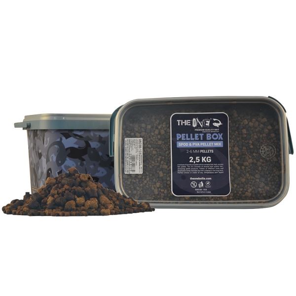 The One Pelety Pellet Box Spod a PVA Mix Pellet 2,5 kg 2-6 mm