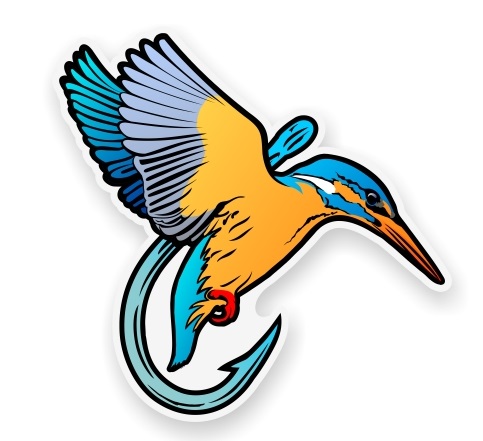 Levně 4anglersdesign samolepka 40 kingfisher