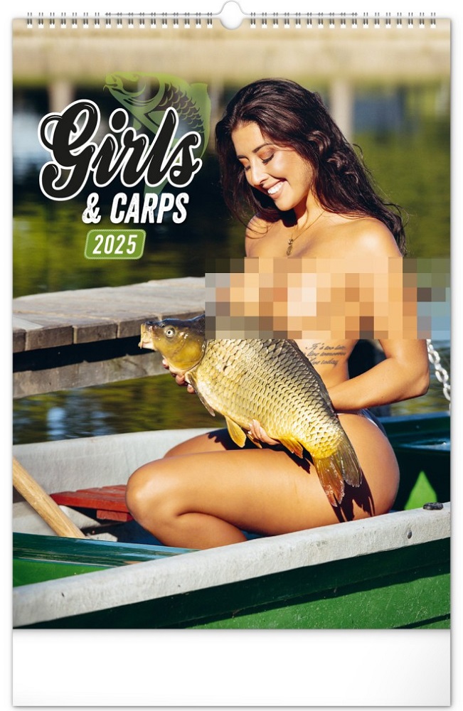 Pgcz n�st?nn� kalend�? girls and carps 2025 33x46 cm