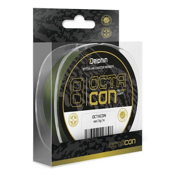 Delphin Splétaná Šnůra OctaCON Zelená 135 m