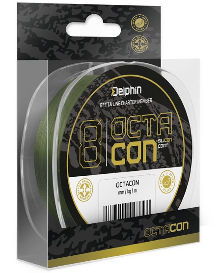 Delphin splétaná šnůra octacon zelená 135 m - 0,12 mm 7,5 kg