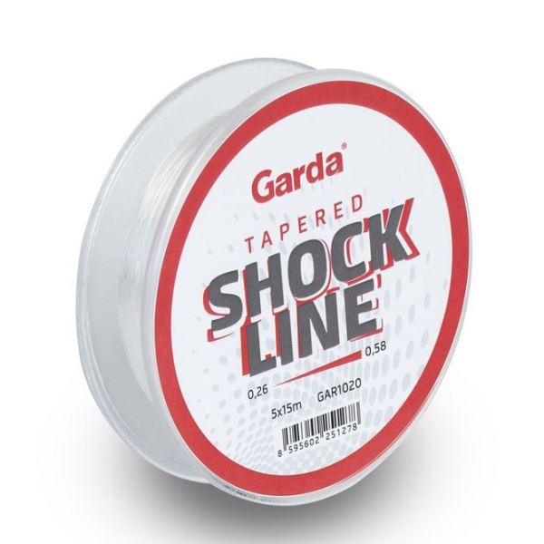 Garda Ujímaný Šokový Vlasec Shock Line 5x15 m - 0,26-0,58 mm