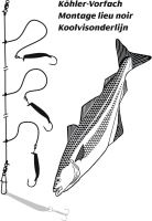 Rhino Návazec Rhino Coal Fish Rig 40 kg 100 cm (2)