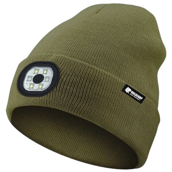 Holdcarp Čepice LED Light Beanie Green