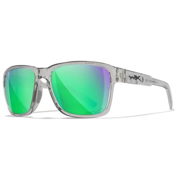 Wiley X Polarizační Brýle Trek Captivate Polarized Green Mirror Amber Gloss Crystal Light Grey