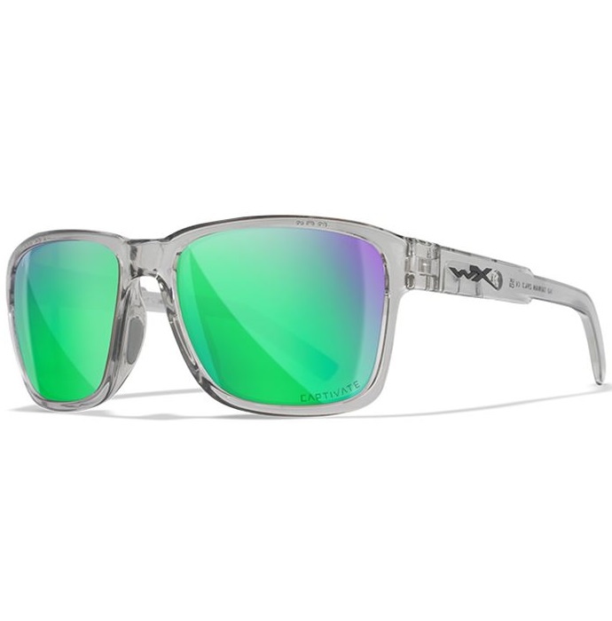 Levně Wiley x polarizační brýle trek captivate polarized green mirror amber gloss crystal light grey