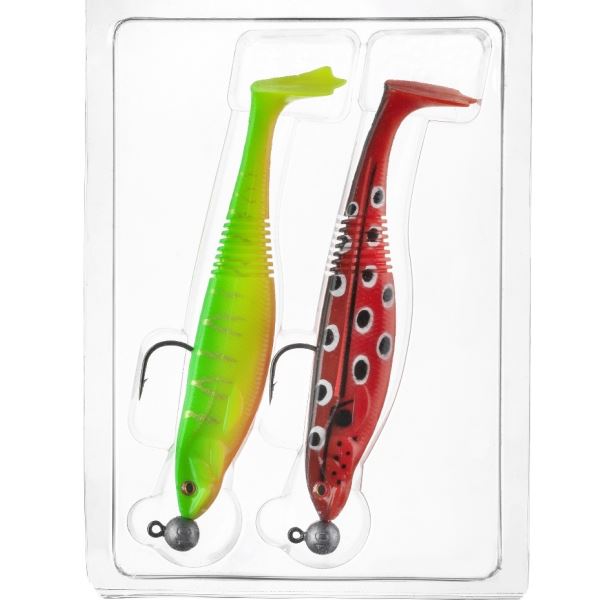 Daiwa Gumová Nástraha Prorex Classic Shad Ready Set 1 S Jigovými Hlavičkami Pike 2 ks 15 cm