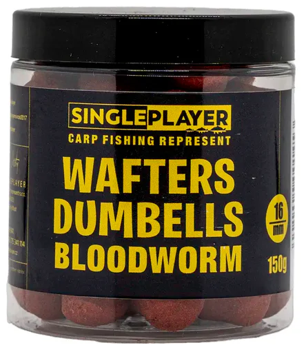 Levně Singleplayer wafters dumbells bloodworm 150 g 16 mm