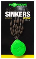 Korda Stoppery Tungstenové Sinkers Gravel Brown - Medium 18 ks