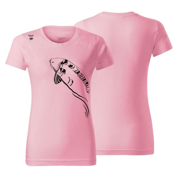 Giants Fishing Tričko Dámské Plavající Kapr Růžové