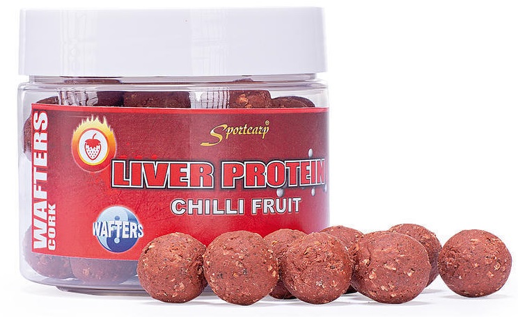 Levně Sportcarp boilie neutrálně vyvážené nástrahy wafters cork 300 ml 18 mm-chilli fruit