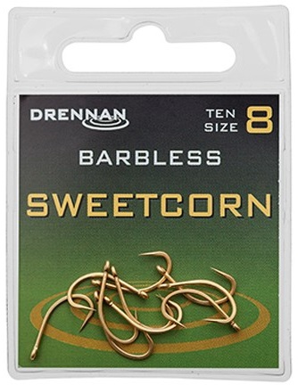 Levně Drennan háčky bez protihrotu sweetcorn barbless - velikost 10
