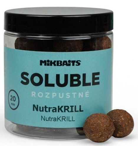 Levně Mikbaits rozpustné boilie soluble nutrakrill 250 ml - 20 mm