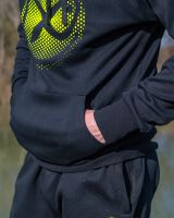 Matrix Mikina Large Fade Logo Hoody Black Lime (3)