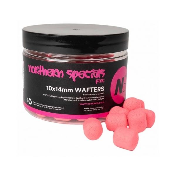 CC Moore Vyvážené Boilie NS1 Dumbell Wafters Pink 10x14 mm 65 ks