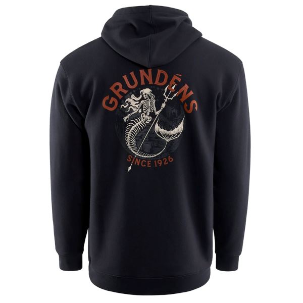 Grundéns Mikina Displacement DWR Hoodie Dead Reckoning Black