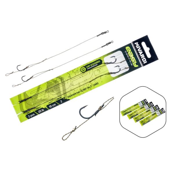 Mivardi návazec adjustable hair rig easy 2 kusy 25 lb