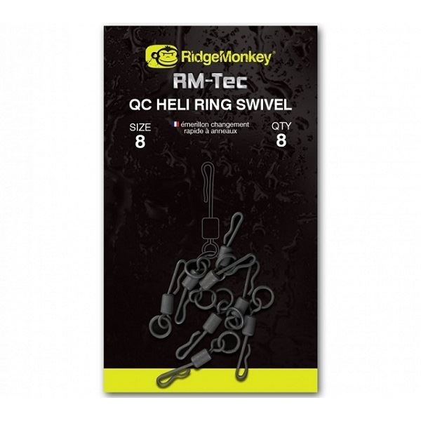 RidgeMonkey Rychlovýměnný obratlík s kroužkem Quick Change Heli Ring Swivel