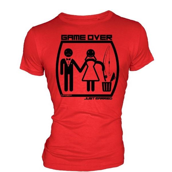 HOTSPOT DESIGN Tričko Game Over Just Married Man
