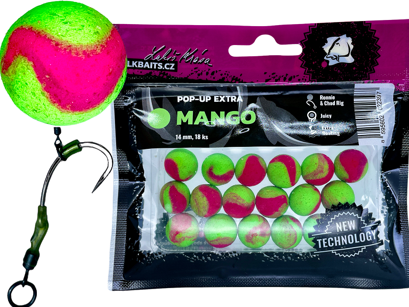 Levně Lk baits plovoucí boilie pop-up extra mango - 14 mm 18 ks