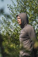 Korda Triko UPF Hooded Top Charcoal (1)