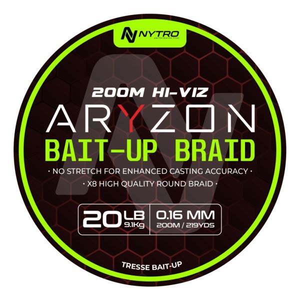 Nytro Splétana Šňůra Aryzon Hiviz Bait-Up Braid 200 m 0,16 mm 9,1 kg