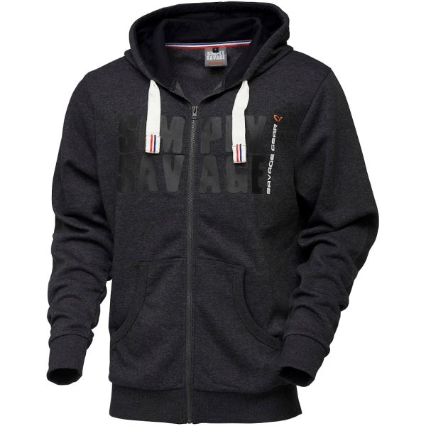 Savage Gear Mikina Simply Savage Raw Zip Hoodie