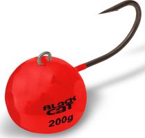 Black Cat Jigová Hlava Fire Ball Červená - 200 g