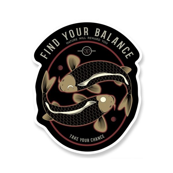 4ANGLERSDESIGN Samolepka 81 Find Your Balance