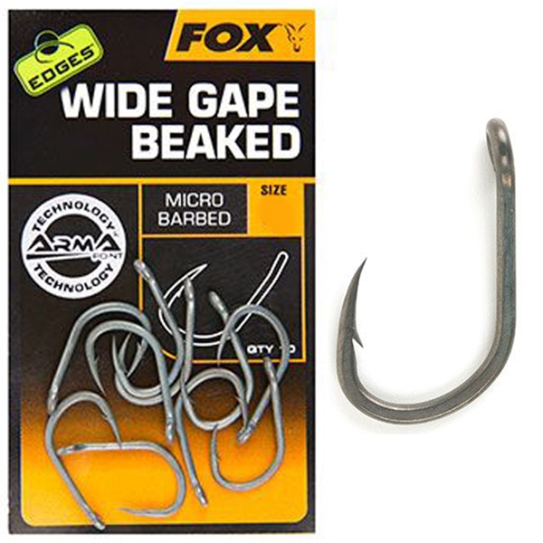 Fox háčky edges wide gape beaked-velikost 4