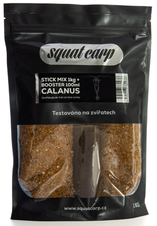 Levně Squat carp stick mix calanus 1 kg + booster 100 ml