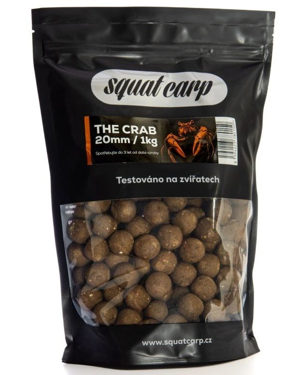 Levně Squat carp boilies the crab - 1 kg 20 mm