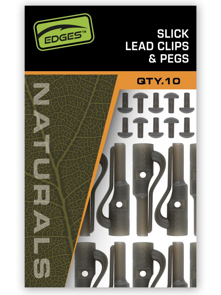Fox závěsky edges naturals slik lead clip + pegs 10 ks