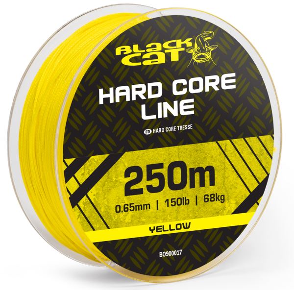 Black Cat Splétaná Šňůra Hard Core Line Yellow 250 m