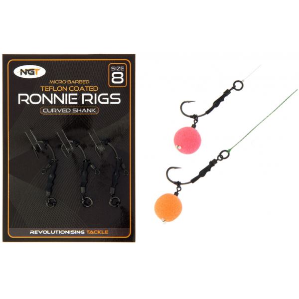 NGT Montáž Ronnie Rig & Teflon Hooks 3 ks