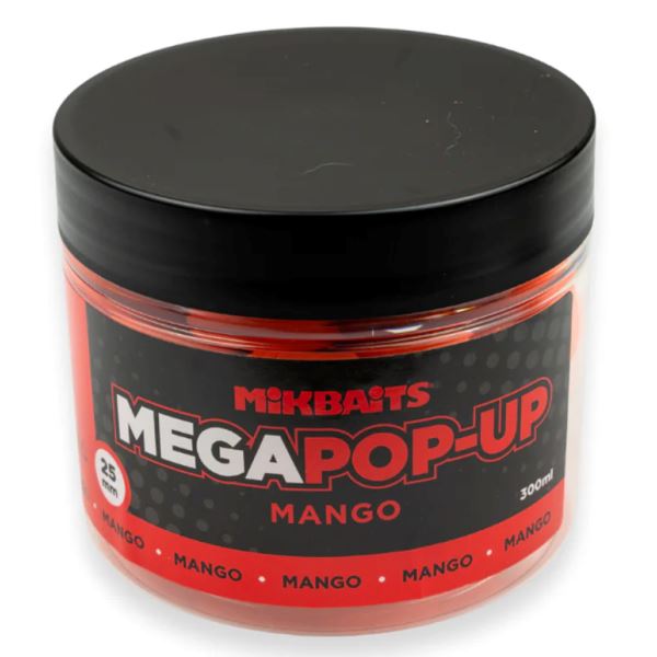 Mikbaits Mega Plovoucí Fluo Boilie Mango 300 ml 25 mm