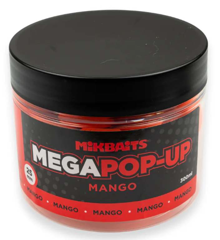 Mikbaits mega plovoucí fluo boilie mango 300 ml 25 mm