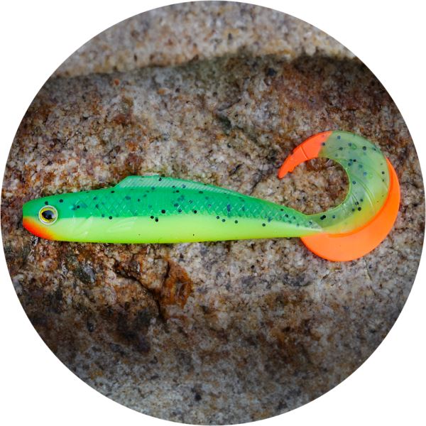 RedBass Gumová Nástraha Twister Kixter Fluo/Green RHRT UV