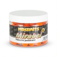 Mikbaits Mirabel Fluo boilie 150 ml 12 mm - půlnoční pomeranč