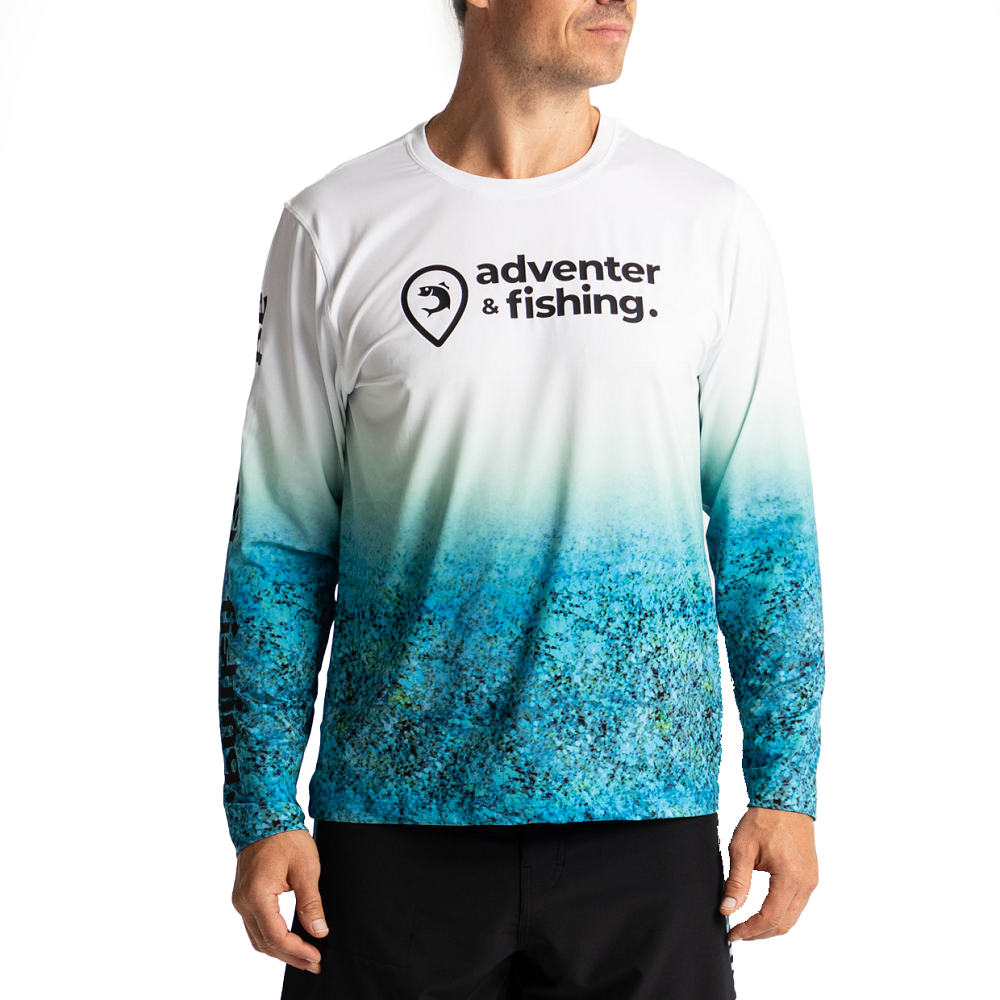 Adventer & fishing funkční  uv tričko white bluefin trevally - velikost xl