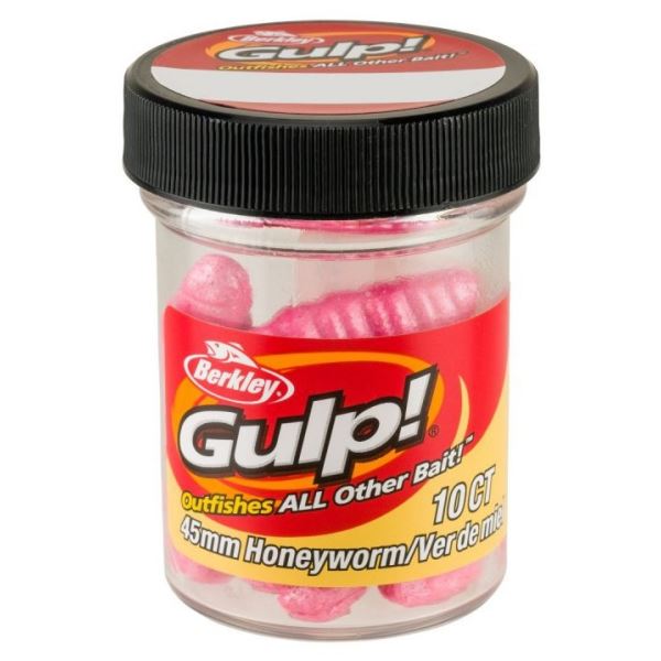 Berkley Umělé Nástrahy Gulp Honey Worm-Bubble Gum 4,5 cm