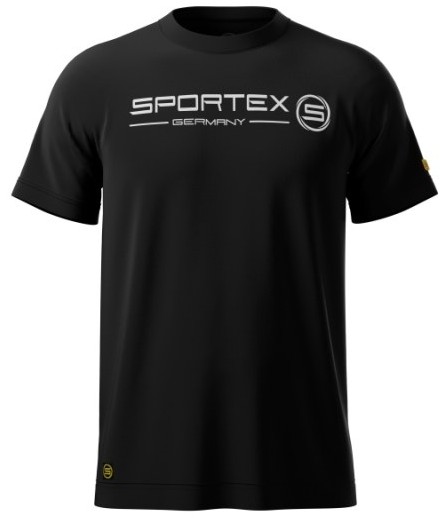 Sportex rybářské tričko t-shirt černé s logem - xl