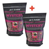 Jet Fish Boilie Mystery Jahoda Moruše 3 kg 20 mm 1+1 Zdarma