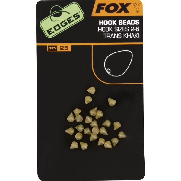 Fox zarážky edges hook bead 2-6 khaki