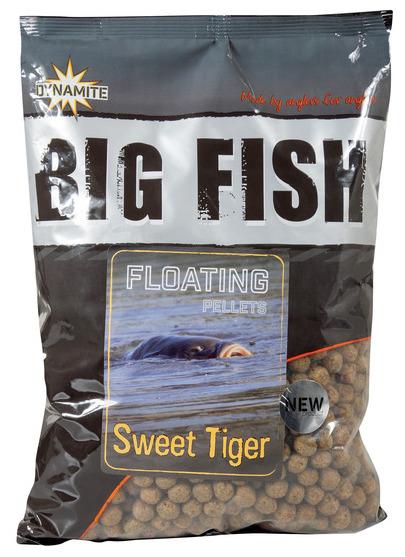 Dynamite baits pellets floating big fish 1,1 kg 11 mm - sweet tiger