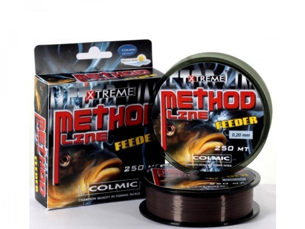 Levně Colmic vlasec method feeder brown 250 m-průměr 0,20 mm / nosnost 4,7 kg