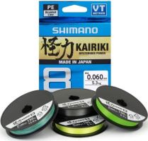 Shimano Splétaná Šňůra Kairiki 8 Zelená 150 m - Průměr 0,20 mm / Nosnost 17, kg