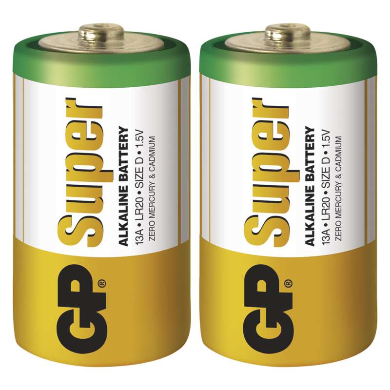 Levně Gp batteries alkalická baterie gp super lr20 (d) 2 ks