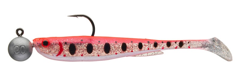 Daiwa gumová nástraha grandwave slim shady sea pink sardine rigged - 16 cm